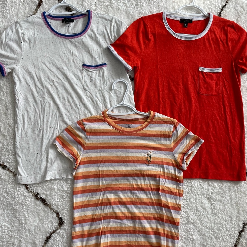 3 J Crew and Madewell shirts XS S